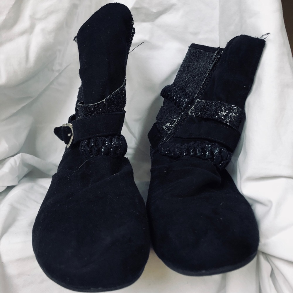 Black Sparkly Booties